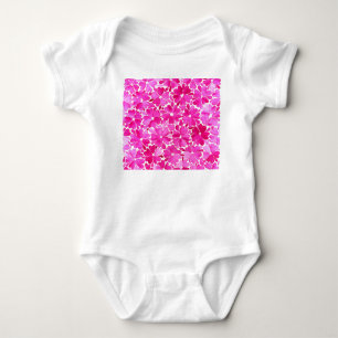 Body Para Bebê Flores de Aquarela Rosa Delicadas