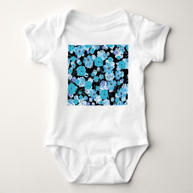 Body Para Bebê Flores De Aquarela: Uma Tapeçaria Delicada (Frente)