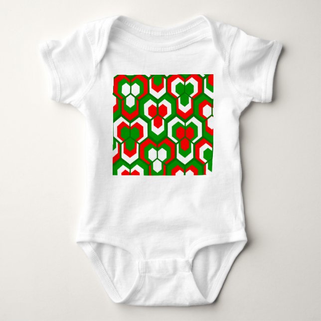 Body Para Bebê Flores de Hexágonos (Frente)