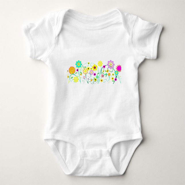 Body Para Bebê Flores de Jardim (Criador carregado)