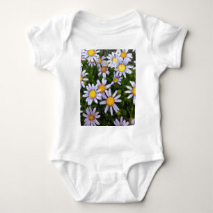 Body Para Bebê Flores de margaridas, Flor Amarelo Branco, Visitas