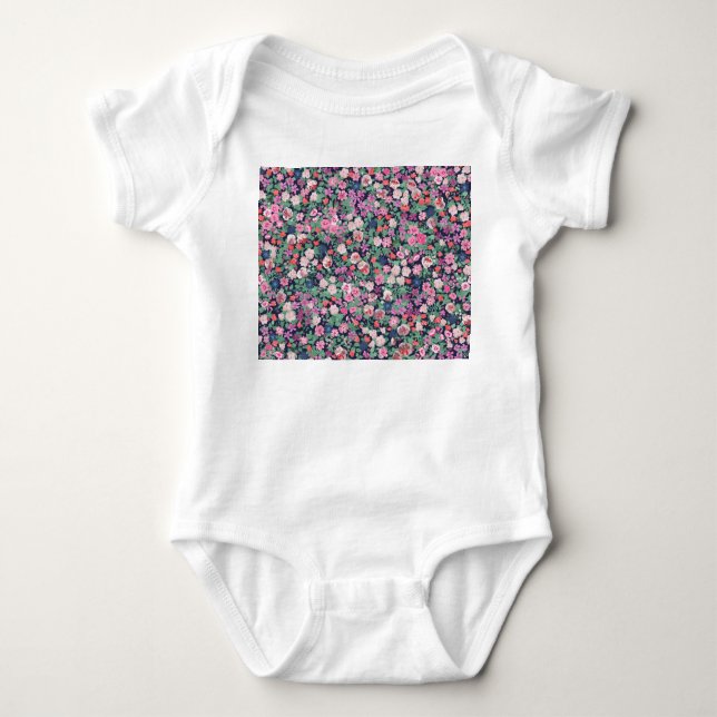 Body Para Bebê Flores de primavera: impressão de plantas sem cost (Frente)