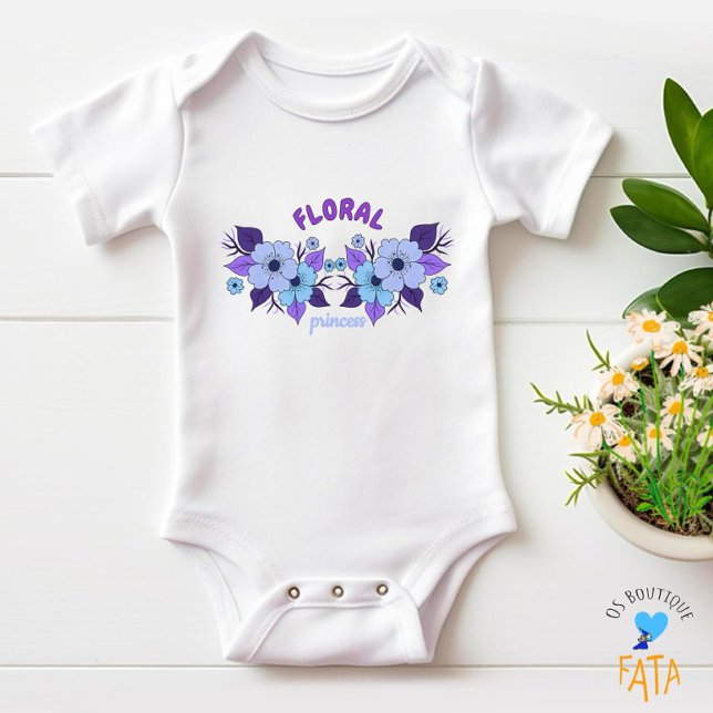 Body Para Bebê Flores roxas (Criador carregado)