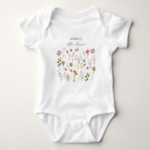 Body Para Bebê Flores Selvagens de Flores Pequenas da Mamãe