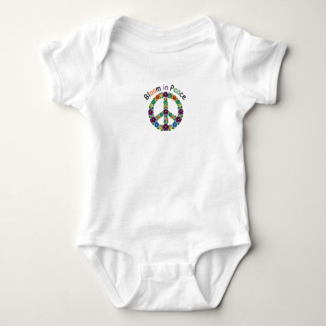 Body Para Bebê Floresça em Paz (Frente)