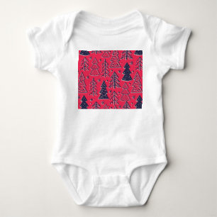 Body Para Bebê Floresta de Natal: Papel de Wallpaper Silhouette d