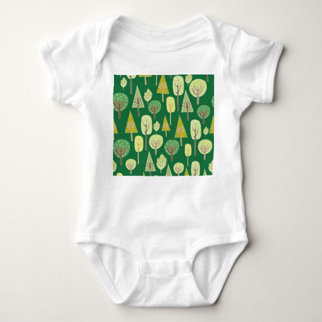 Body Para Bebê Floresta de Verão: Design inspirado na natureza (Frente)