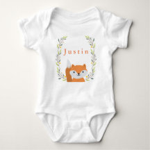 Floresta Florestal Fox Baby Onsie