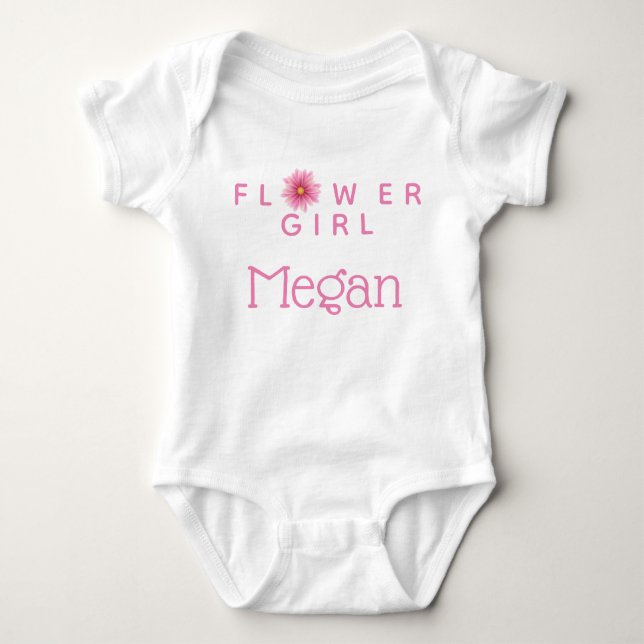 Body Para Bebê Flower Girl (Frente)