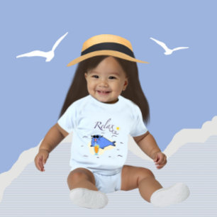 Body Para Bebê Foca-azul
