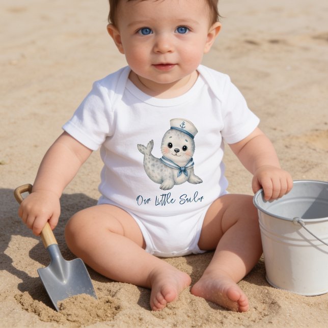 Body Para Bebê Foca de Bebê Fofo Personalizada (Criador carregado)