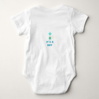 Body Para Bebê Fofo "É um Menino" Chão de Bebê Cartoon