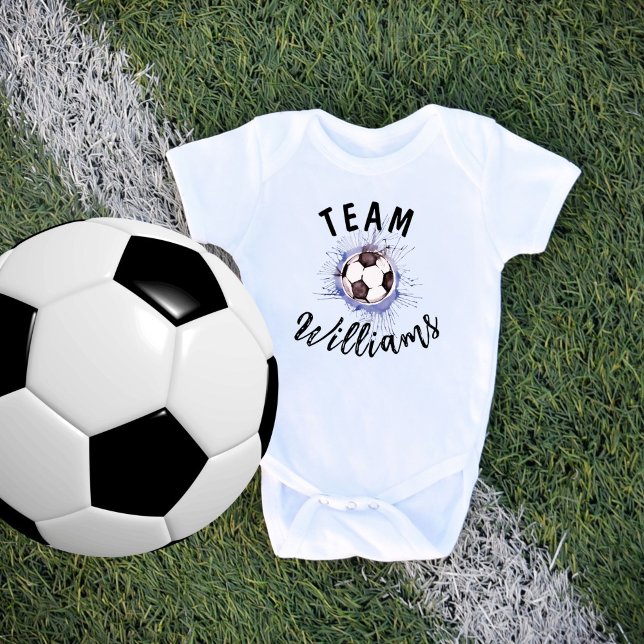 Body Para Bebê Fofo personalizado de futebol (Criador carregado)