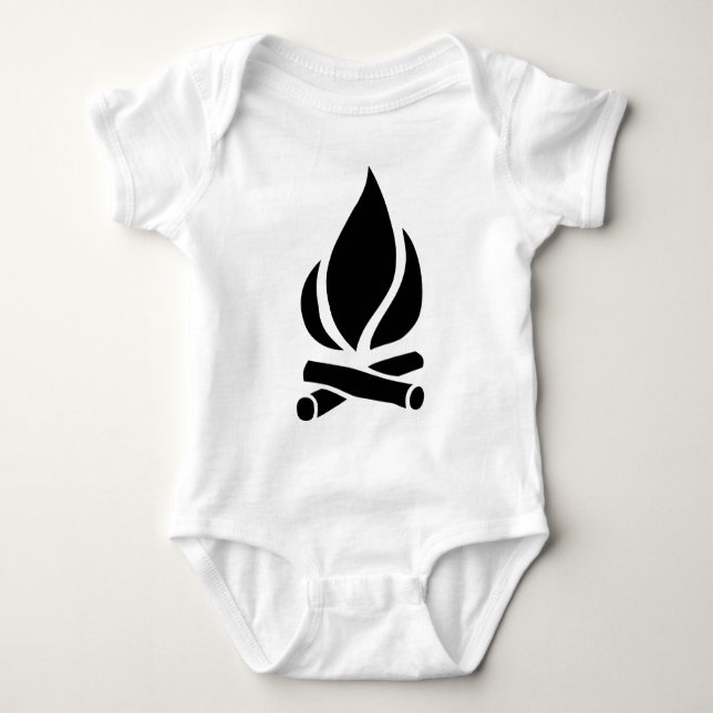 Body Para Bebê Fogo de Acampamento (Frente)