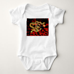 Body Para Bebê Fogo do dragão na energia afortunada