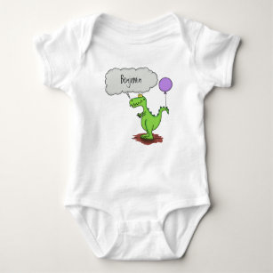 Body Para Bebê Fogo giro em forma de cartoon verde e engraçado