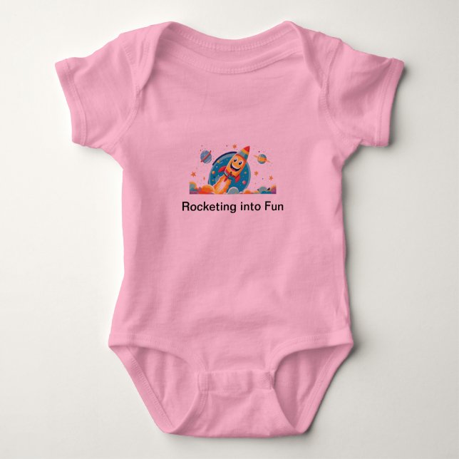 Body Para Bebê Foguete Feliz Desativado (Frente)