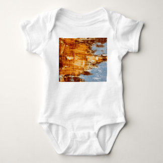 Body Para Bebê Folha de aço ferrugem, fundo texturizado.