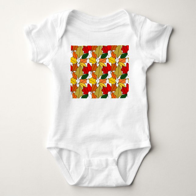 Body Para Bebê Folhas (Frente)