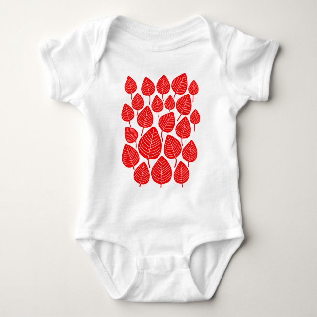 Body Para Bebê Folhas (Frente)