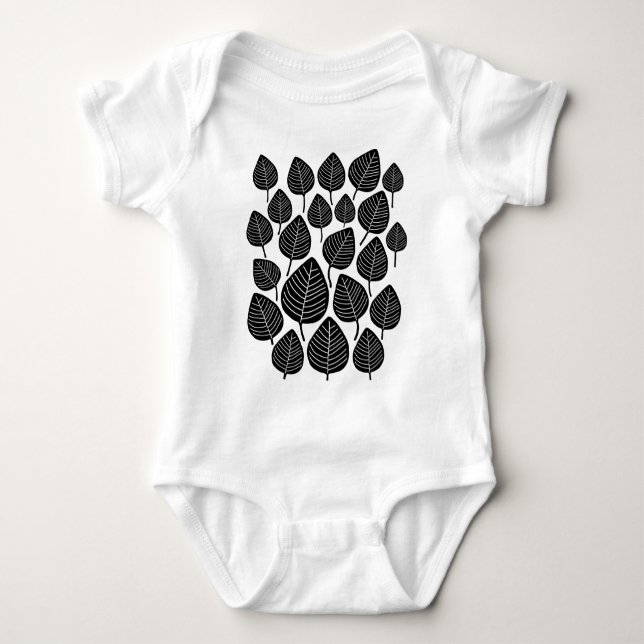 Body Para Bebê Folhas (Frente)