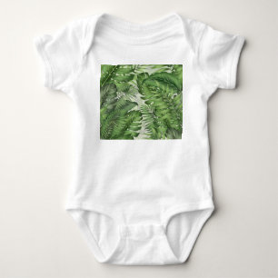 Body Para Bebê Folhas da selva tropical: fundo floral sem costura