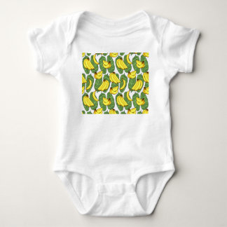 Body Para Bebê Folhas de Banana: Padrão de Fruta Tropical