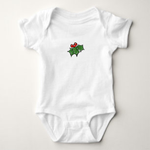 Body Para Bebê Folhas do azevinho