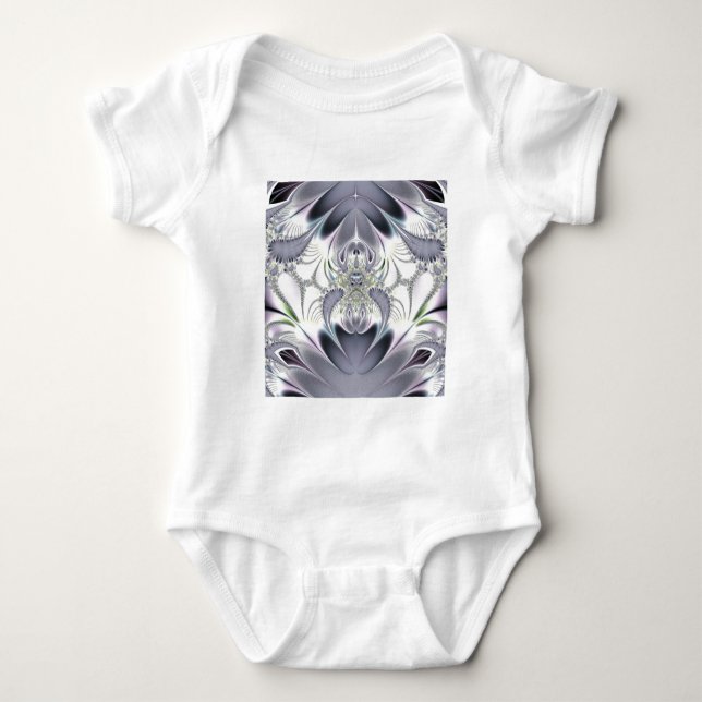 Body Para Bebê Folhas Roxas (Frente)
