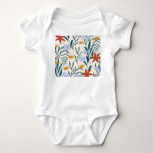 Body Para Bebê Folhas Tropicais: Fundo Abstrato fascinável.