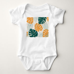 Body Para Bebê Folhas Tropicais: Selva Selva Vintage