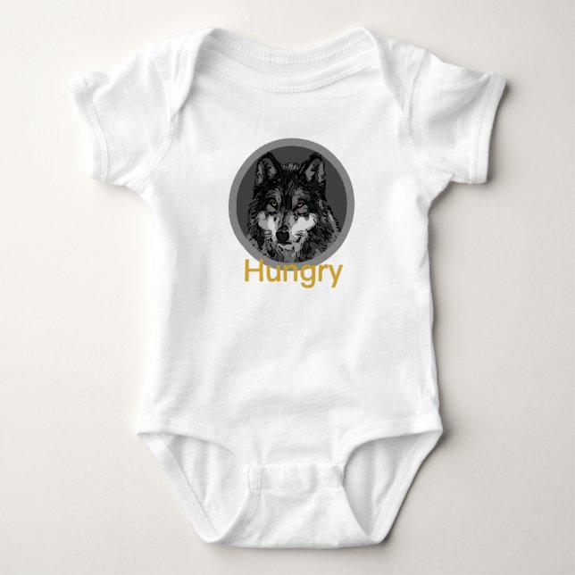 Body Para Bebê Fome -  de biquíni de Baby Jersey (Frente)