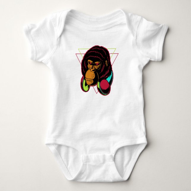 Body Para Bebê Fone de ouvido gorila (Frente)