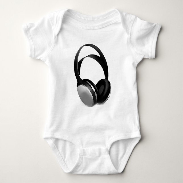 Body Para Bebê Fone de ouvido pop Art (Frente)