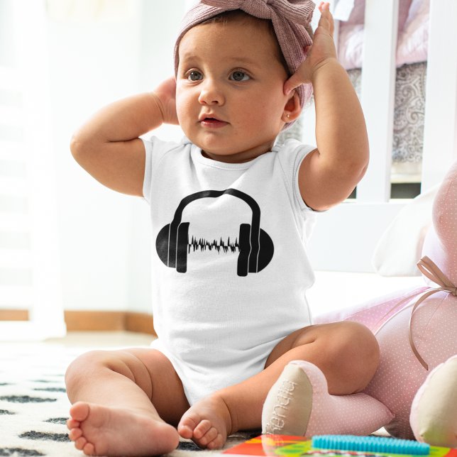 Body Para Bebê Fones de ouvido de DJ para bebé, Bodysuit de bebé  (Criador carregado)
