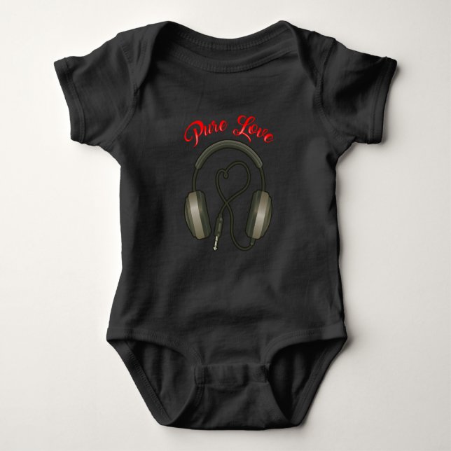 Body Para Bebê Fones de ouvido Musical (Frente)
