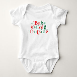 Body Para Bebê Fonte Boho Moderna Natal Bebê Está Frio Lá Fora Na