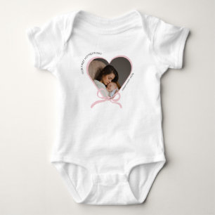 Body Para Bebê Forma de amor personalizada de foto do primeiro Di