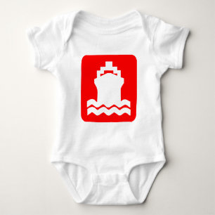 Body Para Bebê Forma de Entrega - Vermelho