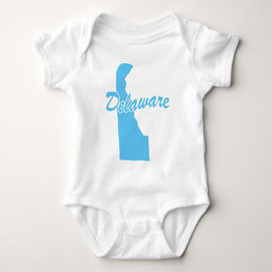 Body Para Bebê Forma do Estado de Delaware