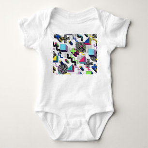Body Para Bebê Formas geométricas multicolores, padrão retrorrefl