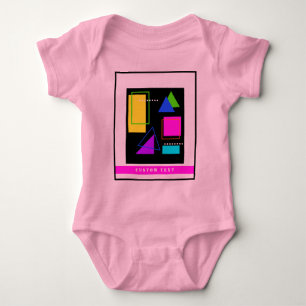 BODY PARA BEBÊ FORMAS GEOMÉTRICAS PADRÃO DE RETRO DE BÊS PADRÃO