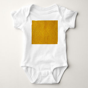 Body Para Bebê Forrado Amarelo: Fundo Da Superfície Têxtil.
