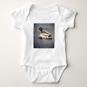 Body Para Bebê Foto ao quadrado - Pato de Mallard