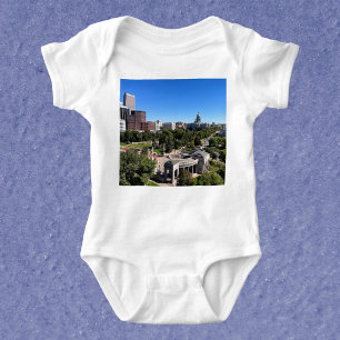 Body Para Bebê Foto da paisagem de Denver Colorado com o edifício