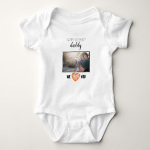 BODY PARA BEBÊ FOTO E TEXTO PERSONALIZADOS DO PAI DE ANIVERSÁRIO