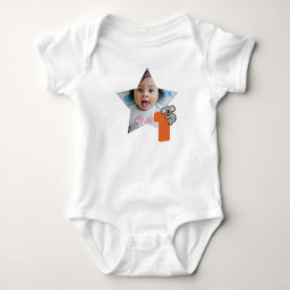 Body Para Bebê Foto Personalizada Aniversário de 1 Ano, Um Doce A