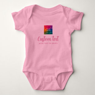Body Para Bebê Foto Personalizada de Upload Texto Personalizado M