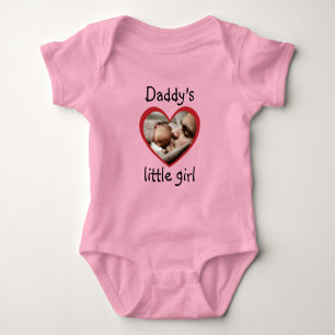 Body Para Bebê Foto personalizada em forma de coração da menina p