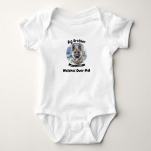 Body Para Bebê Foto Personalizada Fato De Bebê Do Cachorro Grande
